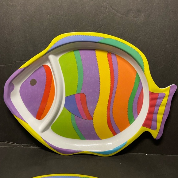 Dining Melamine Fish Shaped Plates Poshmark